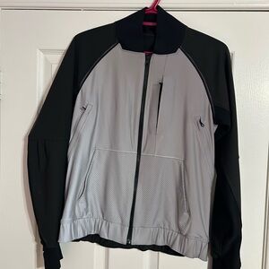 Black and Silver reflective running lululemon Zip-Up Jacket